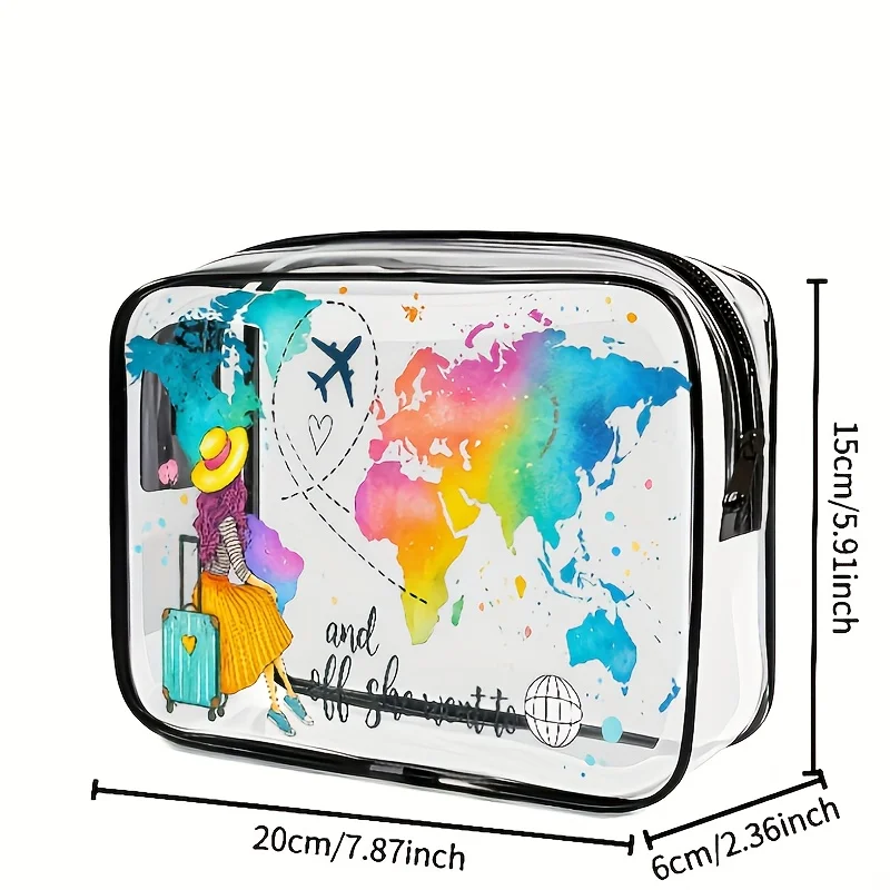 

Zippered Makeup Bag - High-Quality Travel Toiletry Storage Pouch, Lightweight for Women And, Perfect As a Holiday Gift for Frien