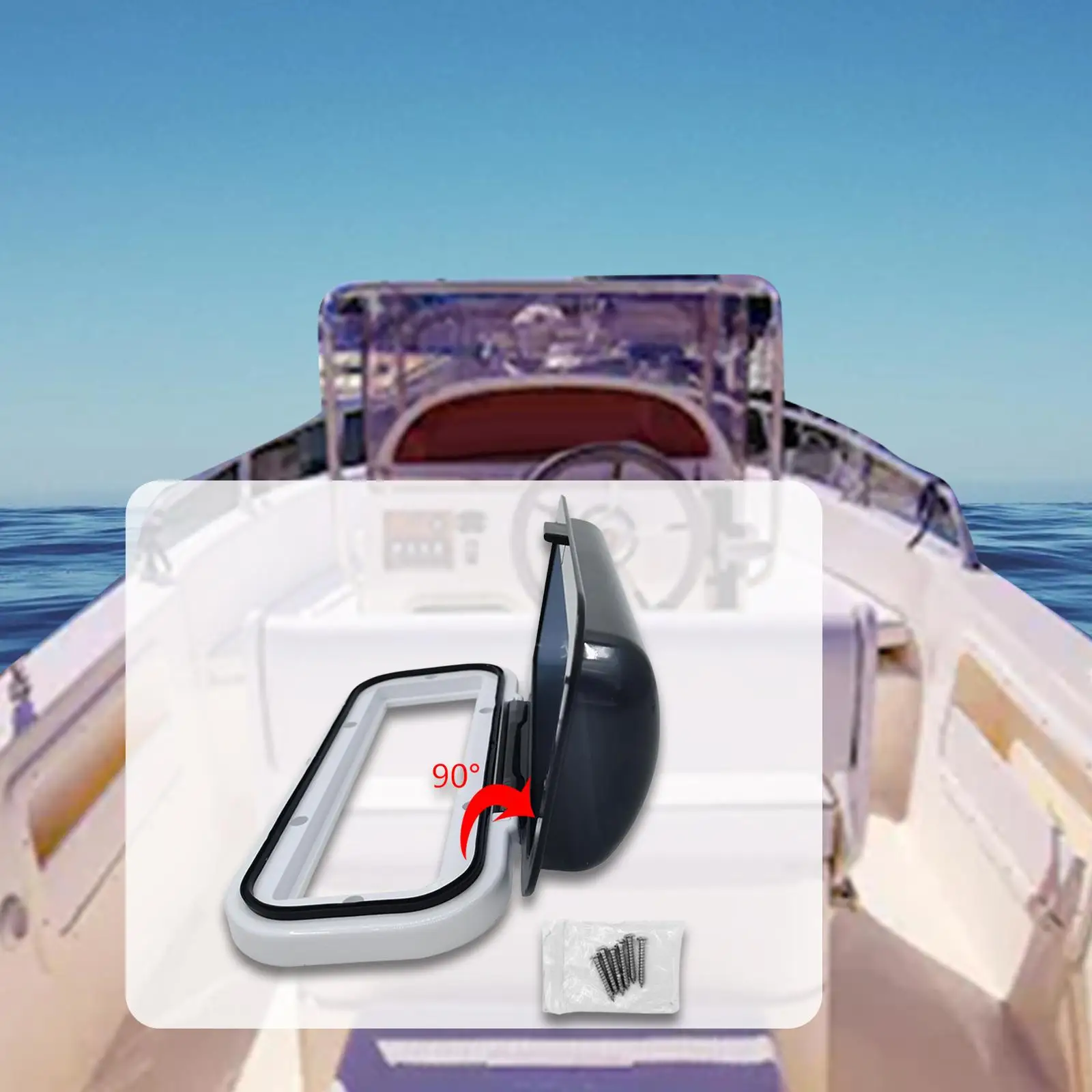 Water Resistant Marine Stereo Cover,Flip up Door Heavy Duty Repair Parts Accessory Waterproof Stereo Housing Cover Protector