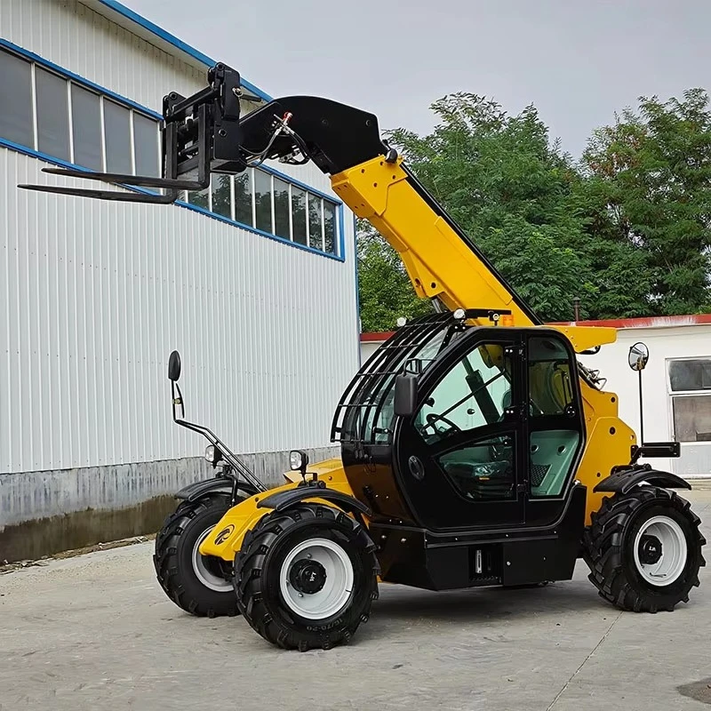 Professional 4 Ton 14m Telescopic Handler Forklift 4WD Rough Terrain Telehandler Loader with Safety Valve CE EPA Approved