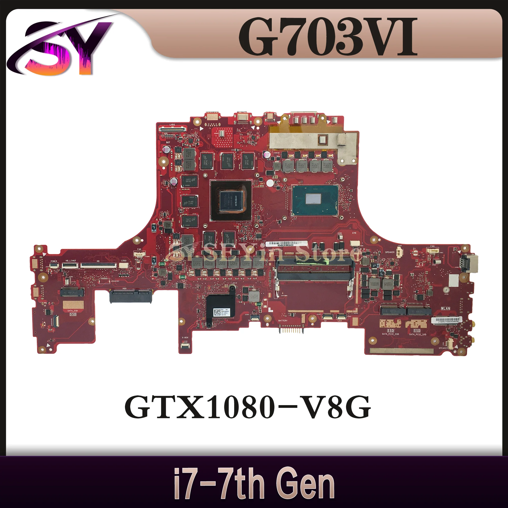 G7AI Mainboard For ASUS ROG G703VI GX703VI G703V Laptop Motherboard I7-7820HK GTX1080/8G DDR4 MAIN BOARD TEST OK