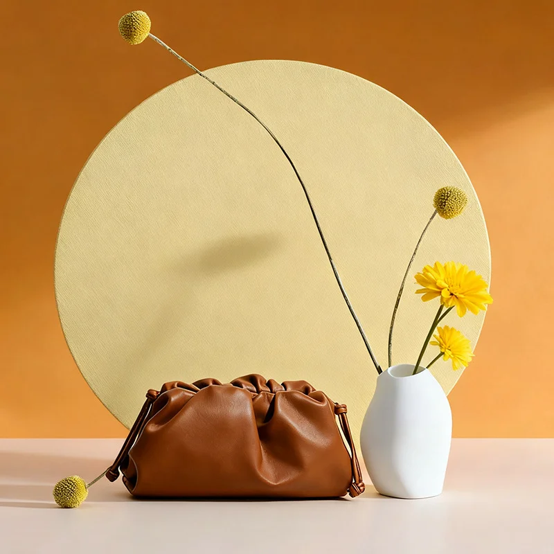 

Ladies Famous Luxury Brand Designer Cowhide Leather Y2k Cloud Small Handbag Color Soft Dumpling Shoulder Crossbody Women's Bag