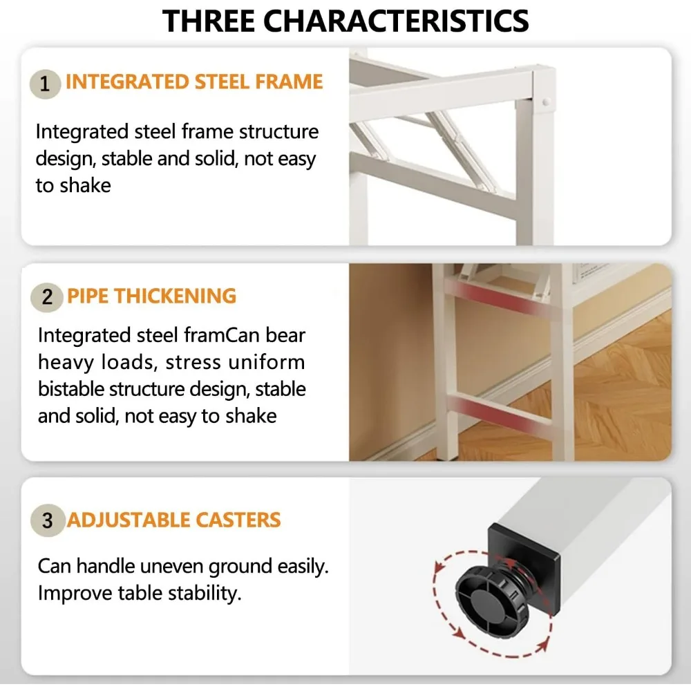 Compact Black Square Folding Table for Small Spaces with No Assembly Required