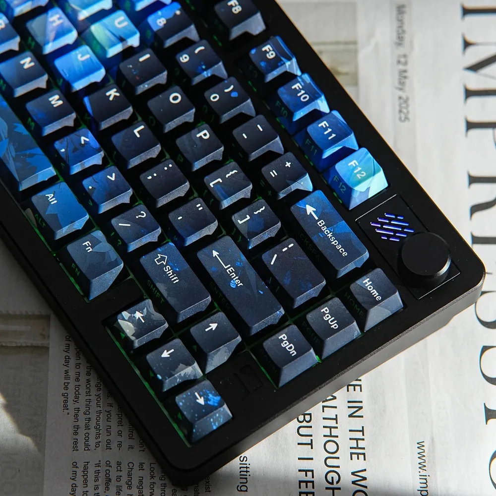 Butterfly Keycaps Dye-Sub PBT Side Light South-facing Cherry Profile Spanish French German Hebrew For Mechanical Keyboard