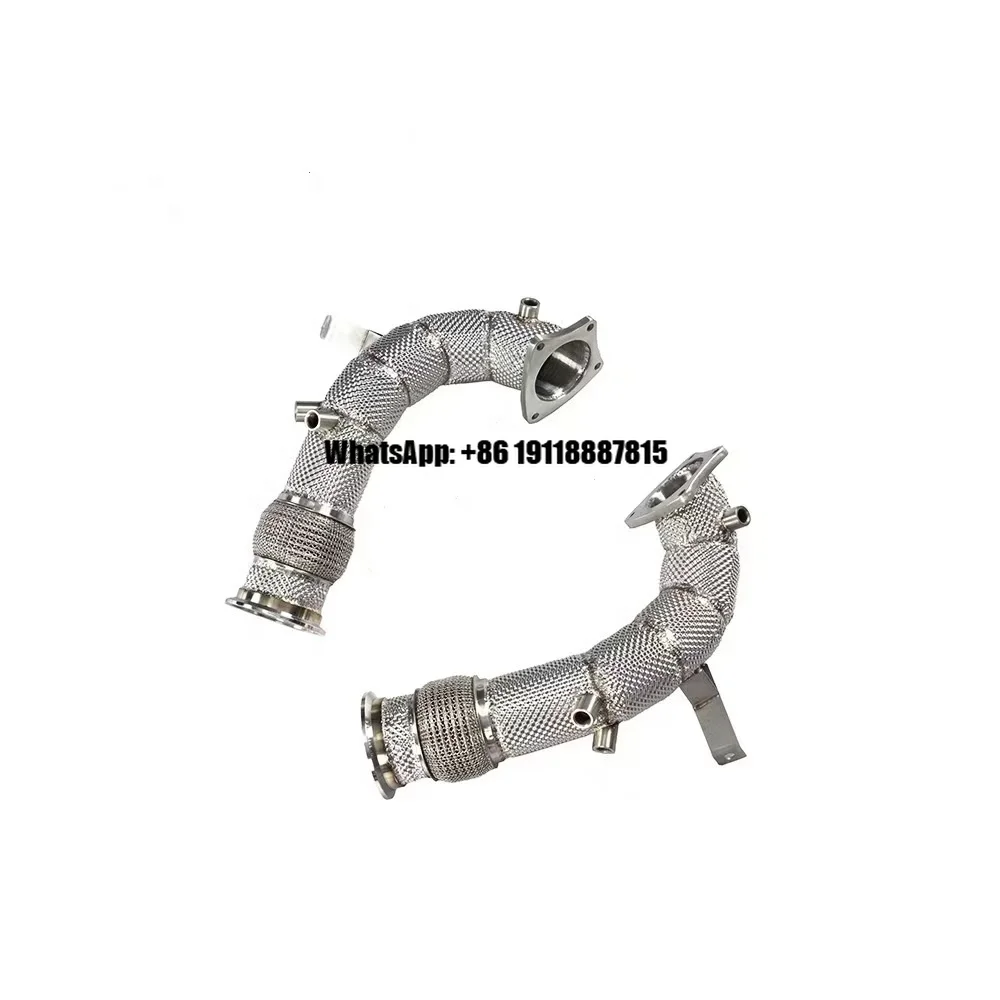 Full Exhausted Muffler SUS 304 Catback Downpipe for Audi R8 5.2L 2023+ Escape Header Valves