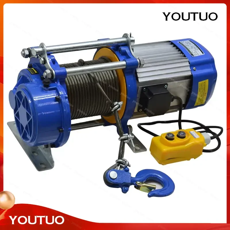 for 500kg-2000kg Small Electric Winch 380V 3 Phase Lifting Hoist With Trolley