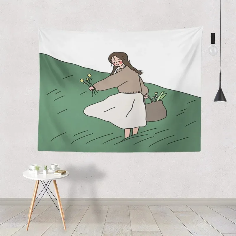 Cute girl bedroom background hanging cloth modern family room bedside house decorative wall tapestry 230x180cm