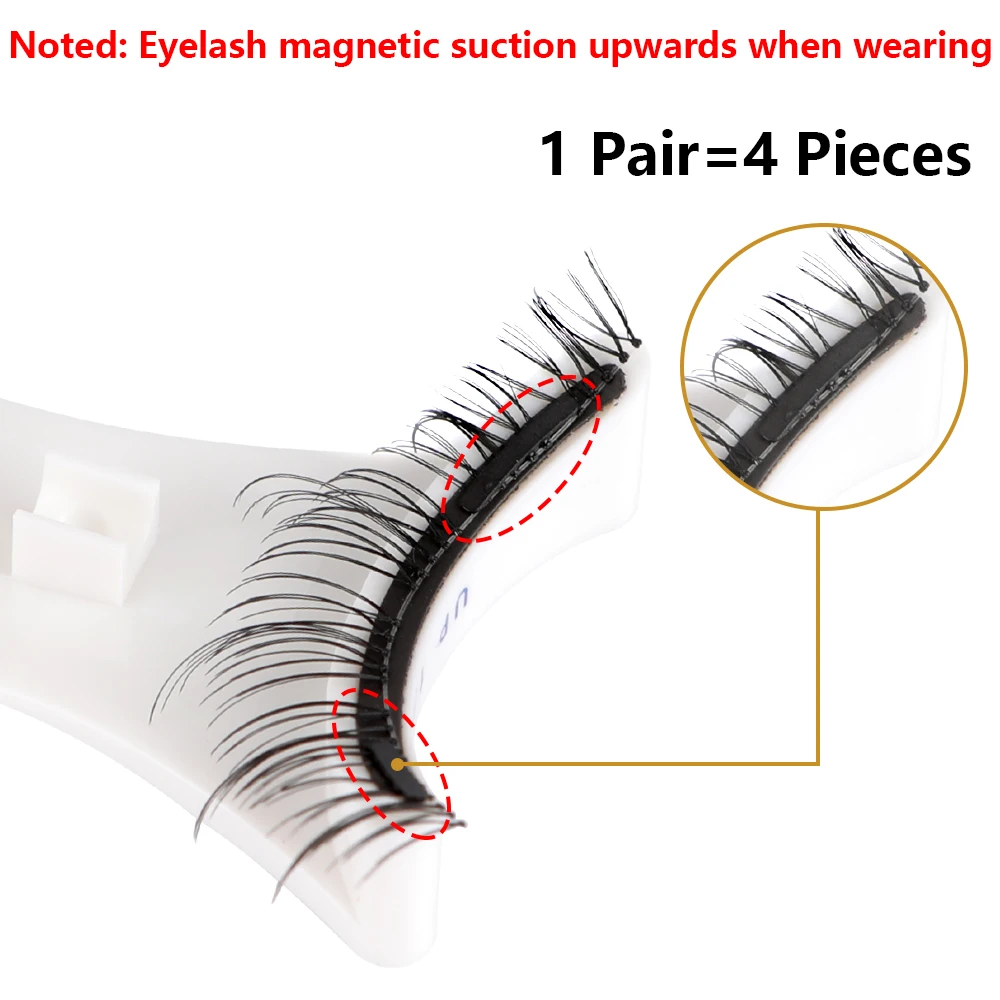 Fluffy Magnetic Eyelashes Set Glue-free Eyelash Clip tools Reusable false Eye Lash strip cluster for women Makeup Beauty Salon