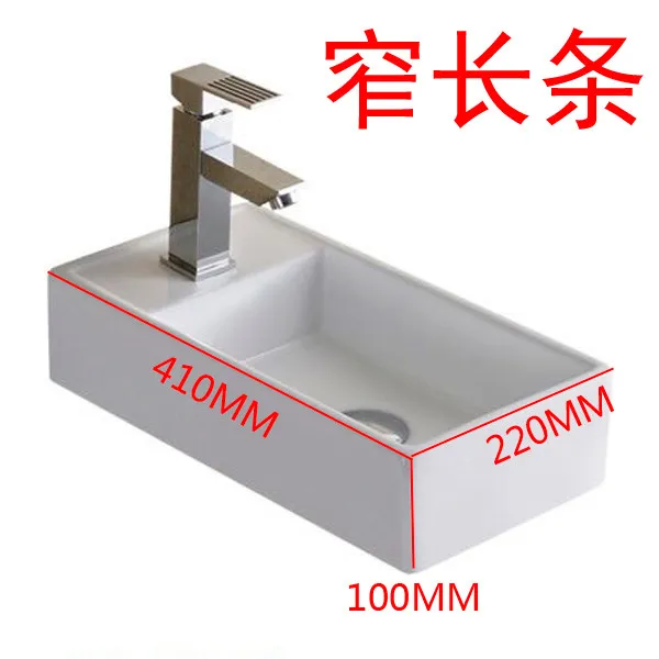 Small size countertop basin Mini countertop wash basin Long balcony sink Small ceramic washbasin Washbasin