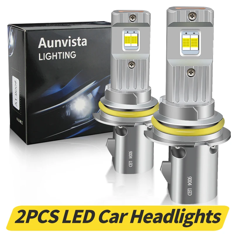 

2Pcs Canbus 9004 LED Headlight Bulb Super Bright 30000LM 120W High Power HB1 LED CSPChip Head Lamp Fog Beam No Error 6000K White