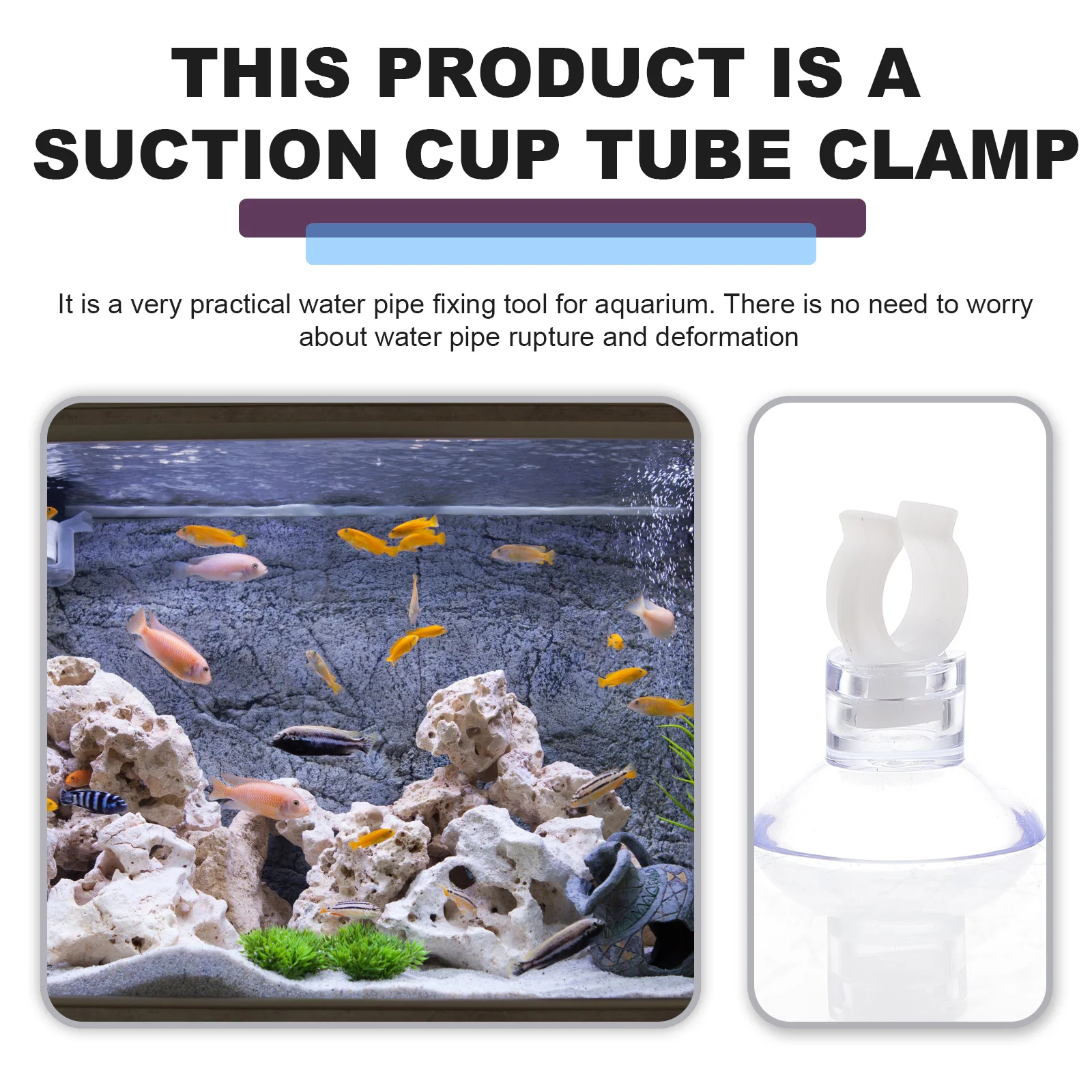 

20Pcs Aquarium Oxygen Pump Hose Suction Cup Clip Durable Fish Tank Holder Fixing Clamp Oxygen Hose Holding Suction Cups