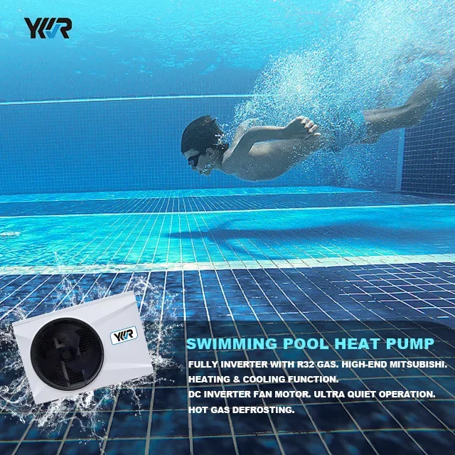 2024 de calor para piscinas  Europe R32 WIFI Air Source DC Inverter Swimming Pool Heat Pump Air Water Spa Pool Heater Factor