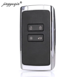 jingyuqin 4 Button Car Keyless Entry Smart Remote key Shell for Renault Megane 4 Koleos Auto Key Case Fob Replacement  No Logo