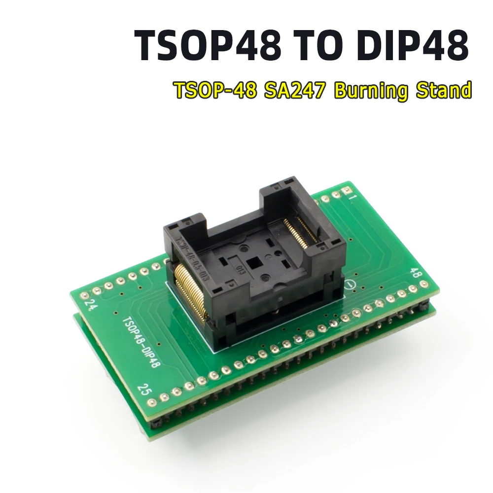 WAVGAT TSOP48 to DIP48 Top Quality adapter,TSOP48 test socket 0.5mm Pitch for RT809F RT809H & for XELTEK USB Programmer