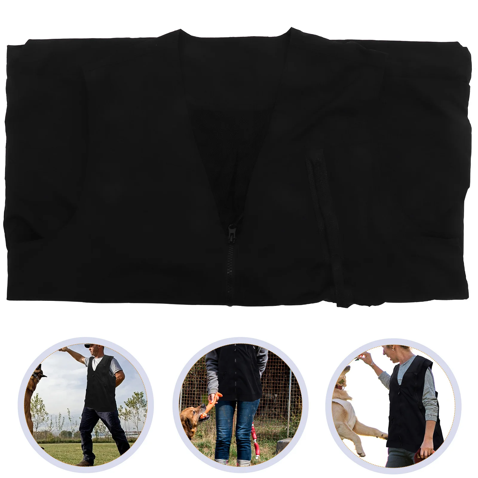 

Dog Handler Training Vest Breathable Lightweight Mesh Lining Adjustable Waist Multi Pockets Pet Owner Obedience Vest