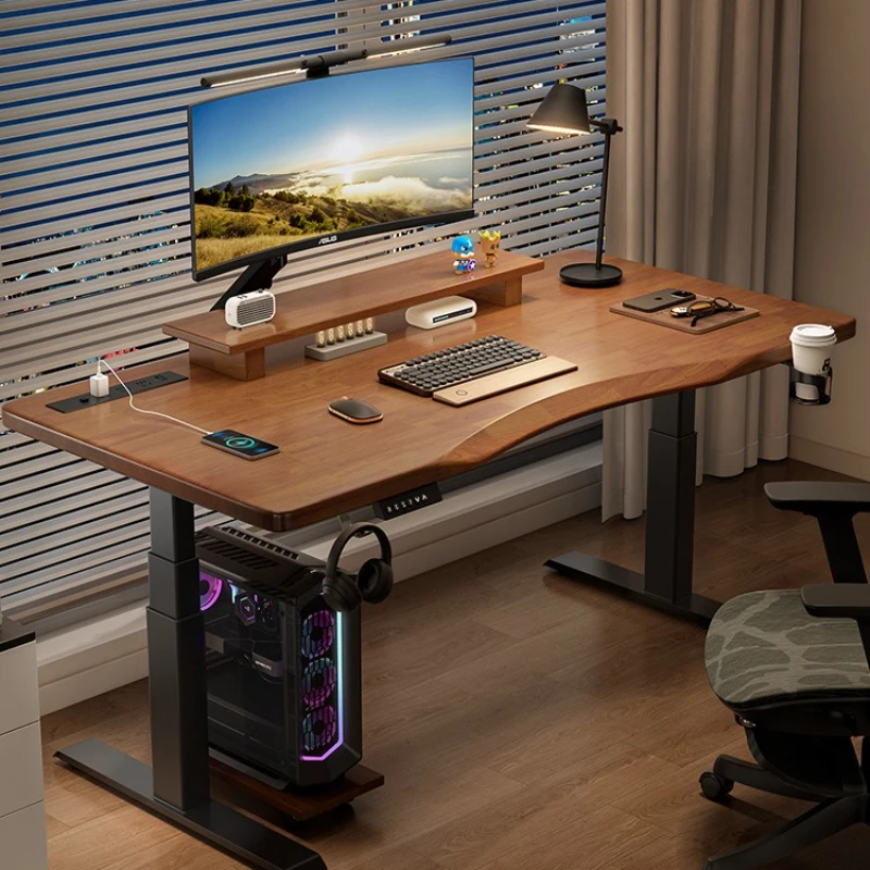 

Solid wood electric lifting table Home Study table Smart desk Workbench E-sports automatic computer