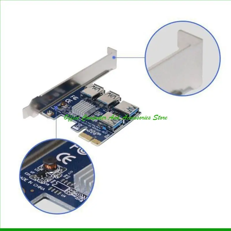 U55C PCI-E 1x a 4x Card extensão do adaptador 16x Slots USB Card
