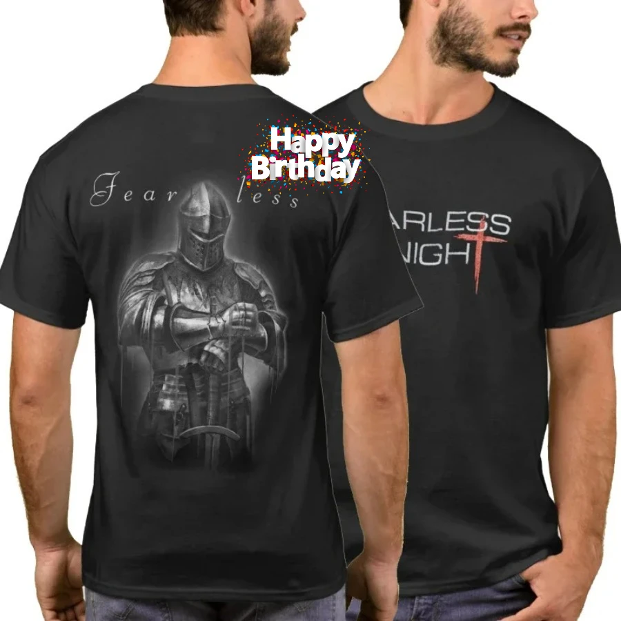 Formidable Warriors Fearless Knight Crusader T-Shirt 100% Cotton O-Neck Summer Short Sleeve Casual Mens T-shirt Size S-3XL