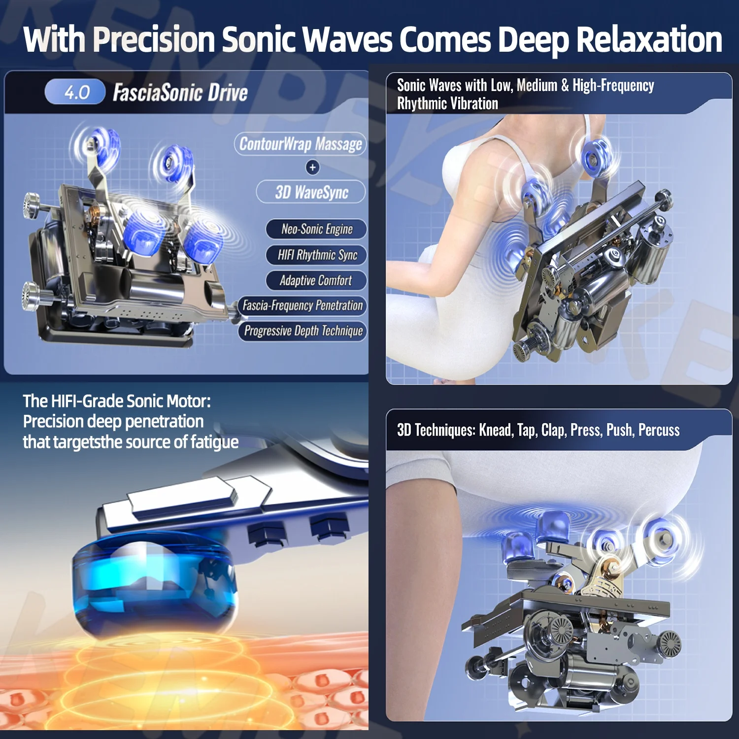 SonicWave™ 3D Massage Chair Fu - đánh giá và giá Massage Chair Zero Gravity