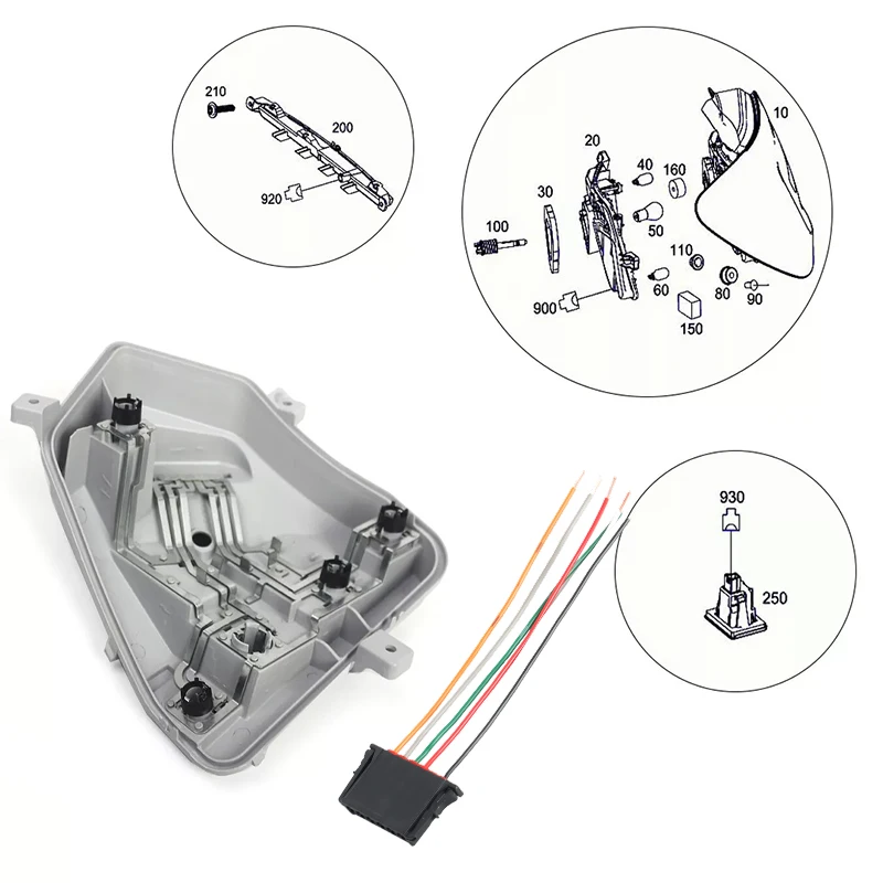 For Mercedes Benz W176 A Class Left Right Hand With Plug Side Rear Bulb Holder Lamp Base Car Lights Accessories A1768200277