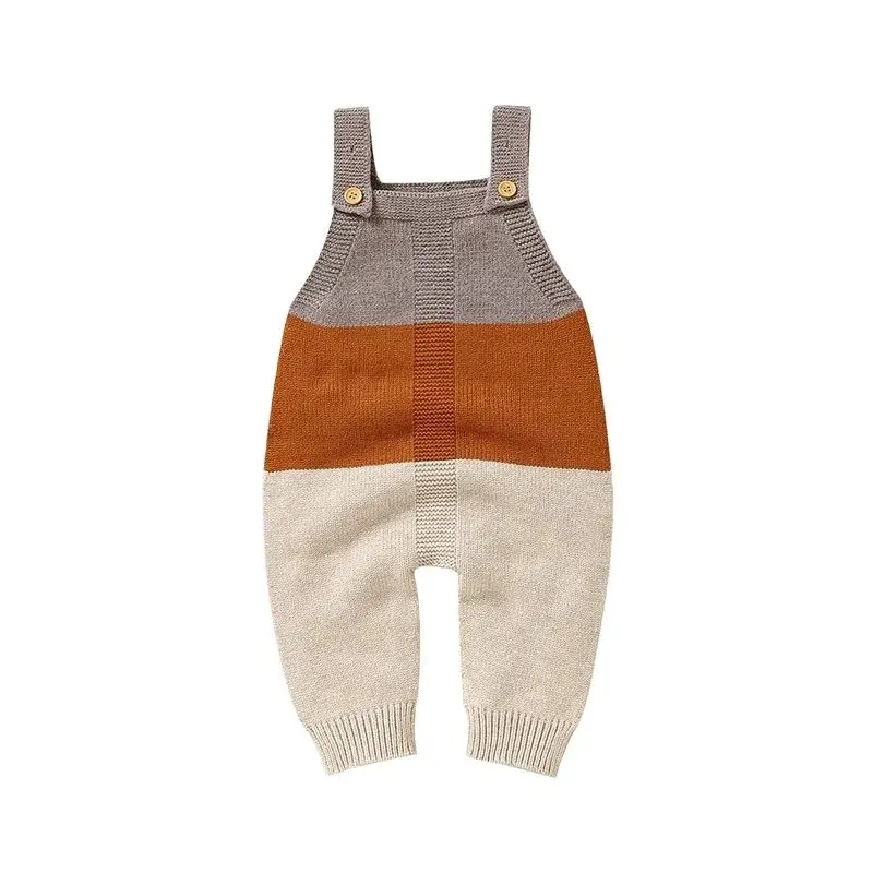 One Piece Knitted Toddler Infant Overalls 0-18m Children Clothing Baby Rompers Newborn Boys Girls Sleeveless Jumpsuits Playsuits