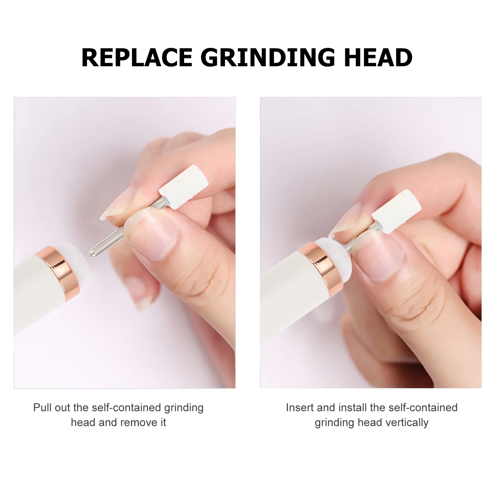 1 Juego de taladro eléctrico para uñas, juego de manicura, herramienta portátil compacta para decoración de uñas para lijar, pulir, eliminar callos y grabar