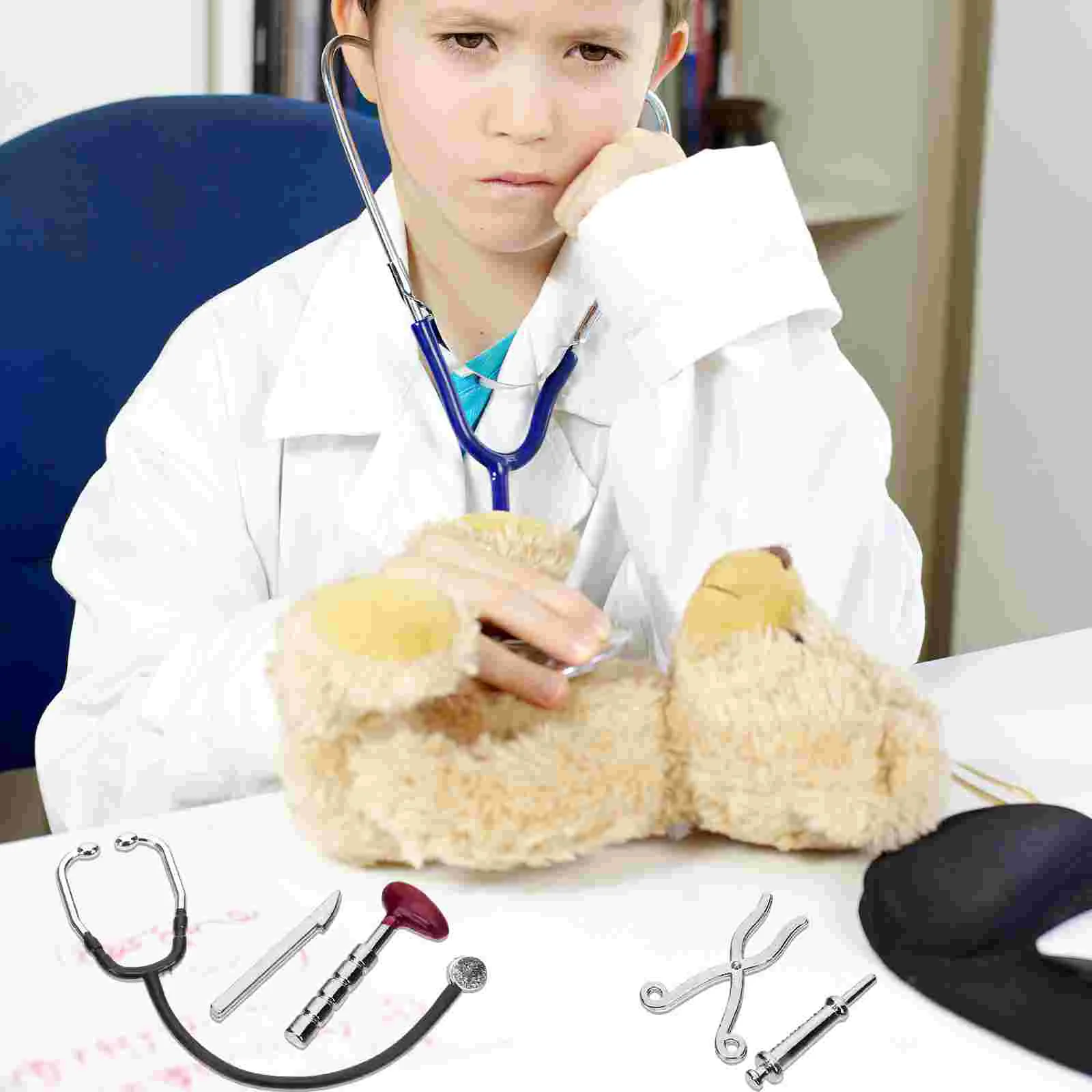 Stetoscopio Modello in miniatura Accessori per medici Strumenti Giocattolo per bambini in gomma Fai finta di giocare