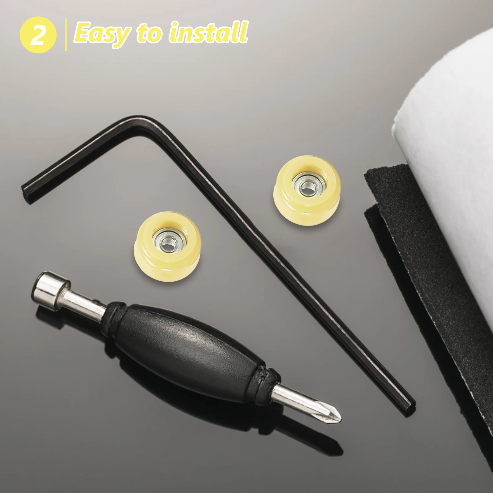 

4 Pcs Finger Skateboard Wheel Lifelike Ergonomic Sensory Relax Shape Toys Desk Small