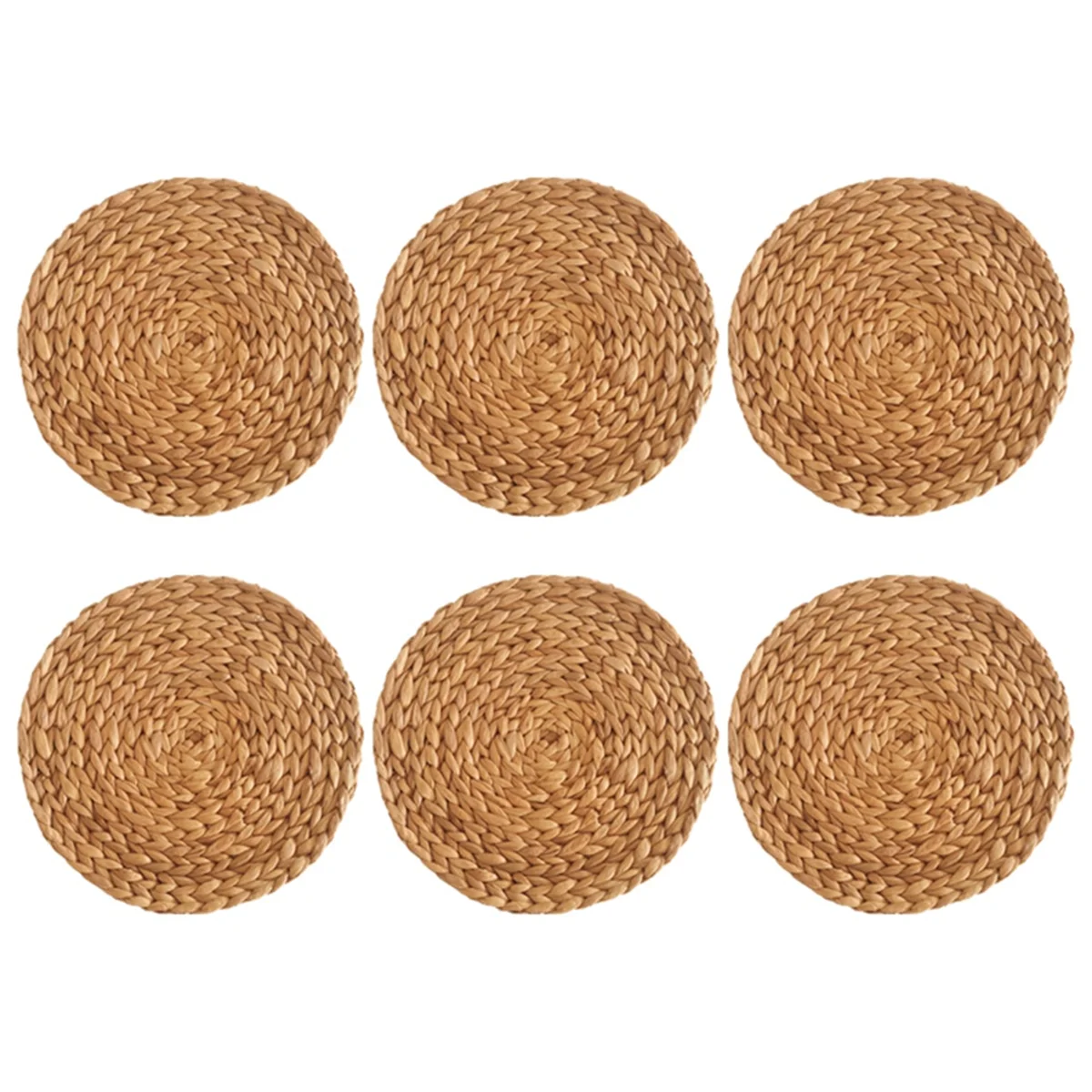 

Woven Placemats, Round Placemats,Rattan Placemats,Round Woven Placemats Set, Heat-Resistant/Non- Dinner Plates, 6PCS