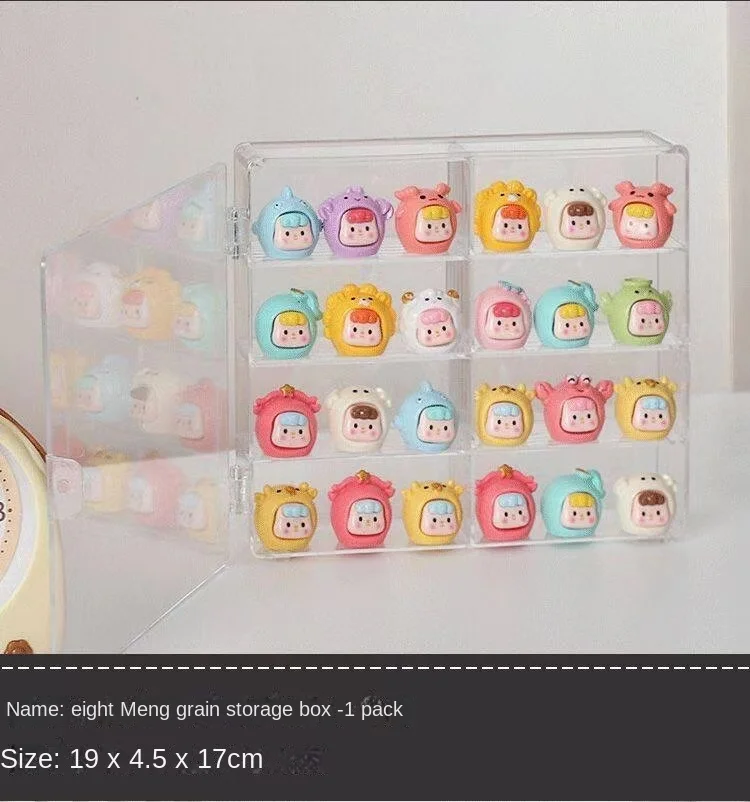 8 Layers Cute Dolls Display Stand Blind Box Storage Box Key Chain Action Figures Decor Cabinet Mini Dolls Multi-layer Organizer image 3