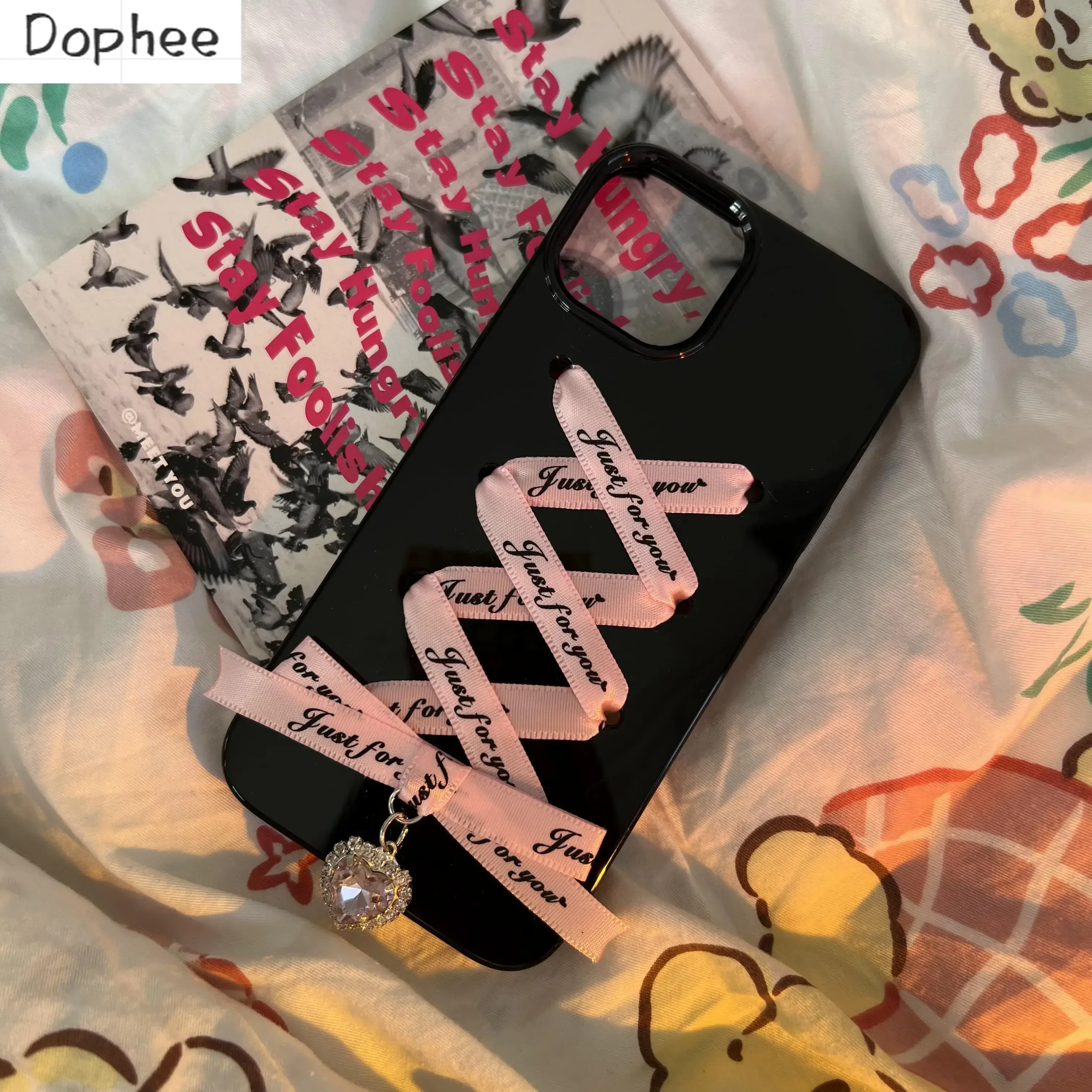 Dophee Original Sweet Spice Girls Water Diamond Love Mobile Phone Case Cool Lolita Students Soft Phone Covers iPhone 13 14 15 16