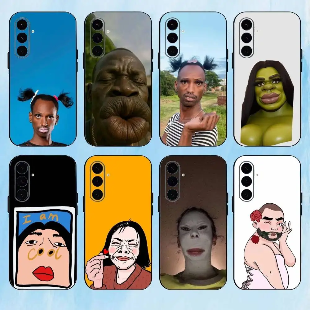 

C-Cool Ugly Funny Phone Case For Samsung Galaxy A73,A72,A71,A70,A53,A52,A51,Others Soft Black Cover