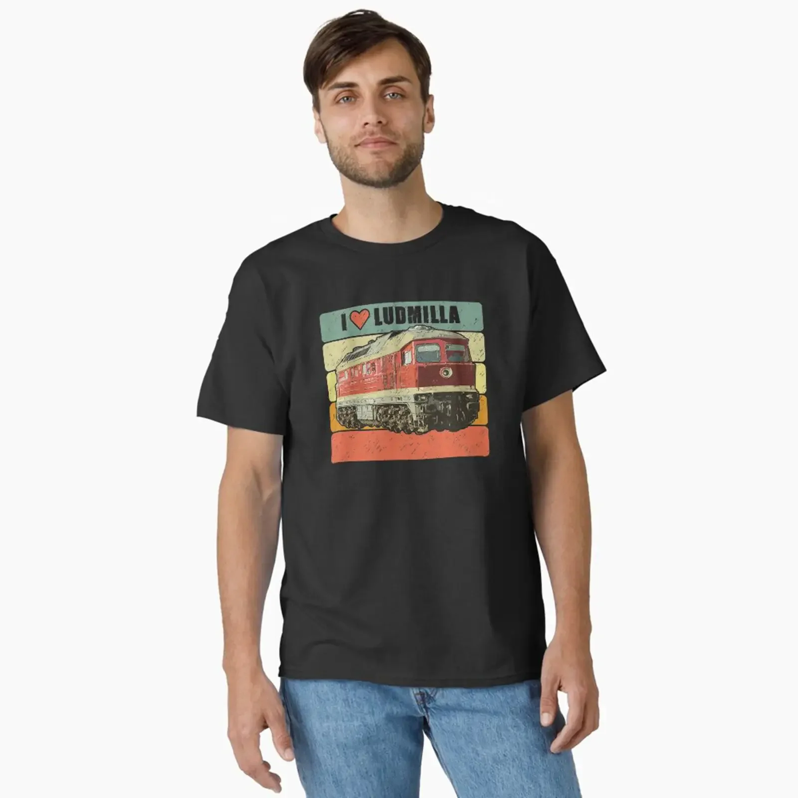 Product preview of Classic T Shirt designed and sold by Stoffgiraffe vintage Washed streetwear designer clothes Slightly homme
