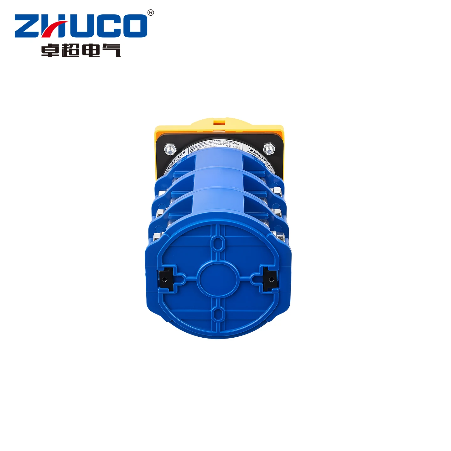 ZHUCO 2-position selector switch 160A 690V, 12-terminal universal rotary cam selector with lock, suitable for power distribution cabinets, machine tools, industrial panels (SZW26-160/3GS, ON OFF, OFF ON) view 5