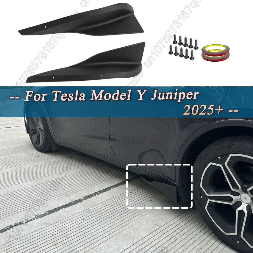 

Боковая юбка, спойлер, диффузор, сплиттер, защита от царапин для Tesla Model Y Juniper 2025 +, черные сплиттеры, диффузор, внешние детали