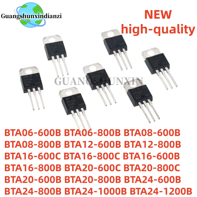 TO-220 10-50PCS BTA06 BTA08 BTA12 BTA16 BTA20 BTA24 -600B -800B -600C -800C -1000B -1200B Best Quality In Stock