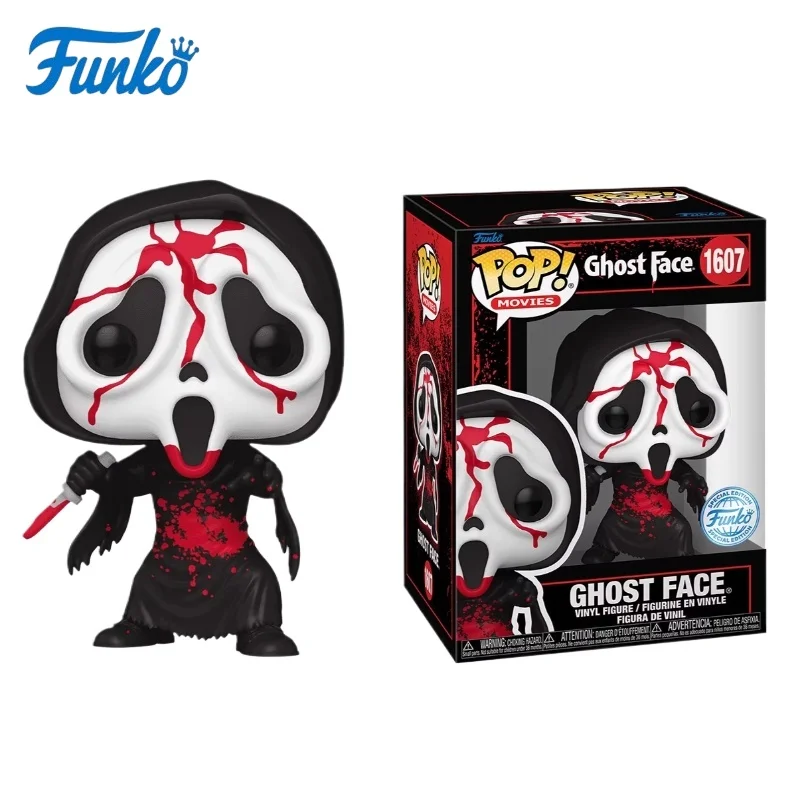 

FUNKO POP оригинальная аниме-фигурка Scream Ghostface 1607, экшн-фигурки, игрушки для мальчиков и девочек, детский подарок, Коллекционная модель, украшения