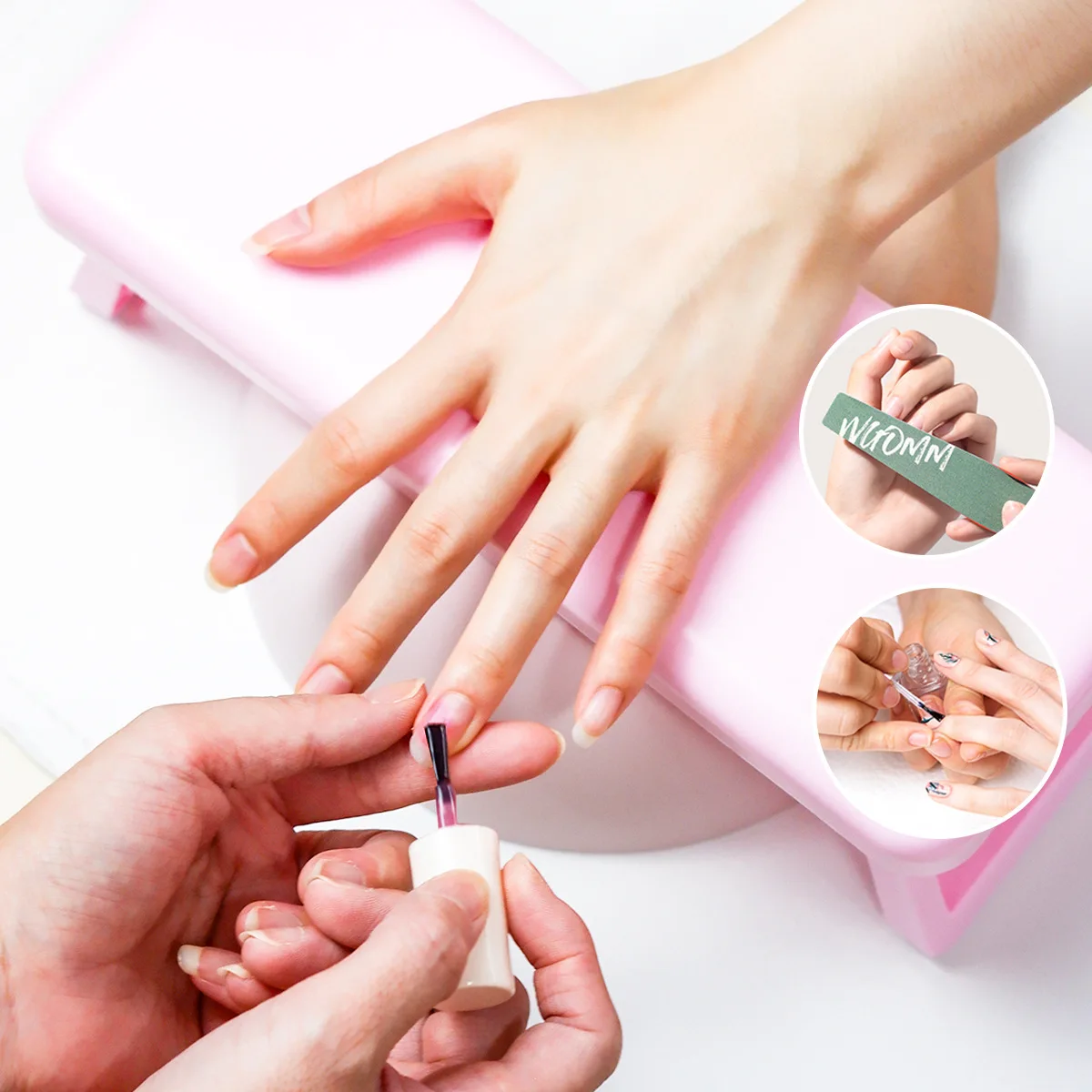 Adjustable Nail Art Hand Pillow, Foldable U-Shaped Hand Rest for UV/LED Lamp Tool