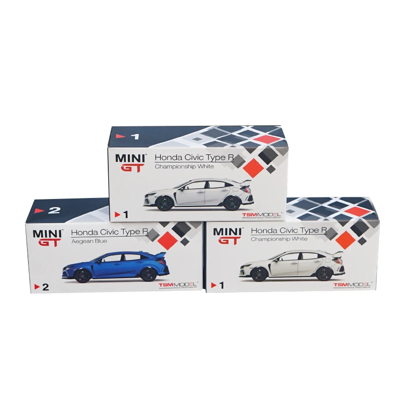 Haute méticuleuse 1: 64 Honda Type R FK8 Civic alliage modèle voiture statique modèle en métal véhicules pour cadeau de collection