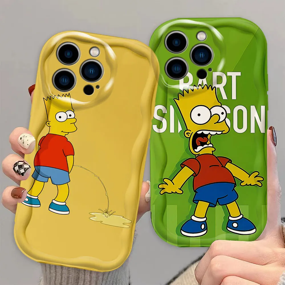 Funny H-Homer S-Simpsons 3D Wave Phone Case For OPPO A3X A9 A15 A16 A17 A31 A38 A53 A54 A55 A57 A58 A78 A74 A79 A93 A94 A98 Case