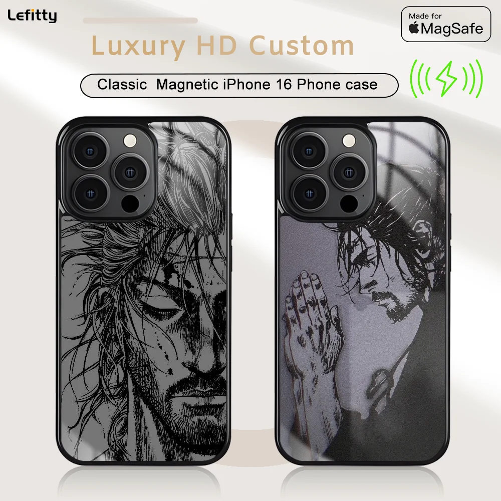 

Black Comics Vagabond Phone Case For iPhone 16 15 14 13 12 11 Pro Max Plus Mini Magnetic Magsafe Wireless Charging Cover