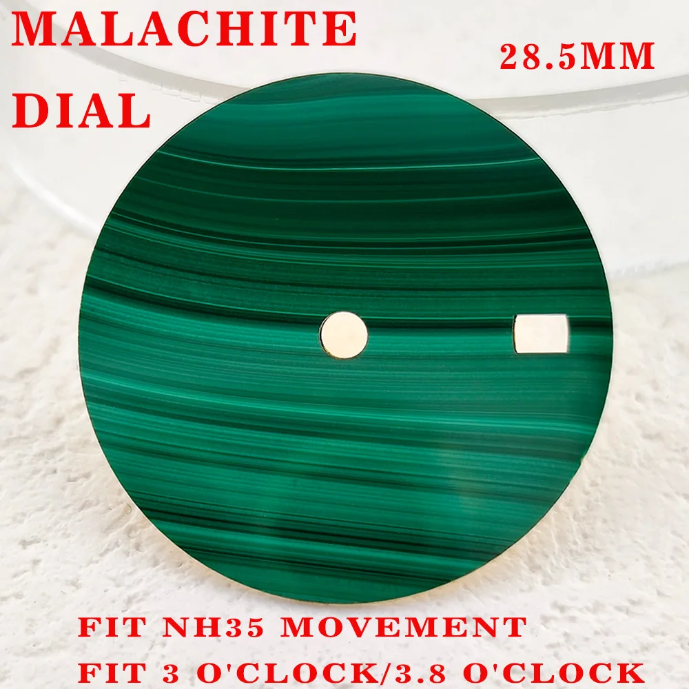 25.8mm NH35 Dial Lazurite Dial Malachite Dial Tiger's Eye Dial Natural Unique Stone Cut by CNC Machine Fit NH35 Movement