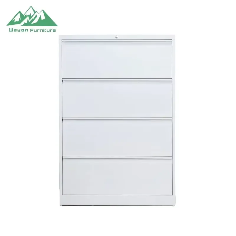 Modern Foldable 4-Drawer Steel Filing Cabinet Metal Office Storage Furniture for Hospital