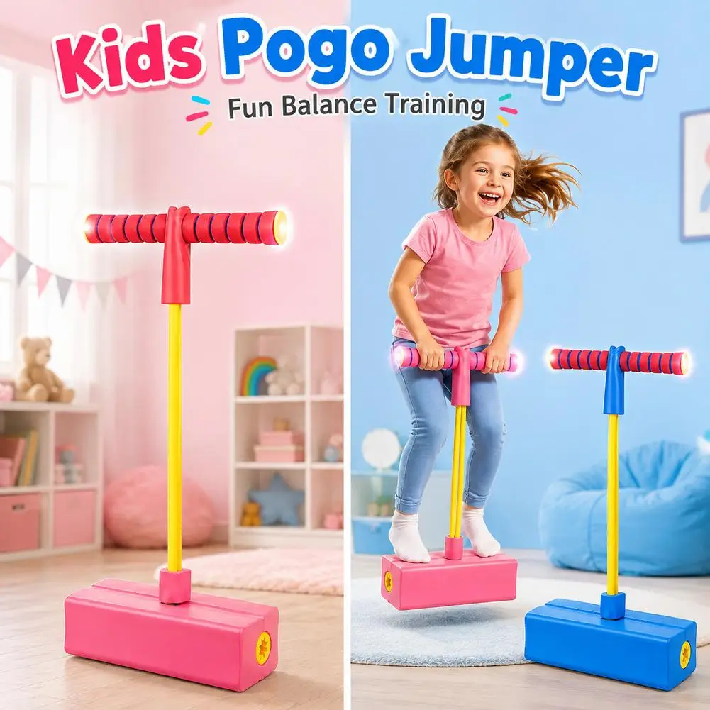 Frog Jump Foam Pogo Stick Kids Leg Trainer Sensory Balance Board Elastic Bouncing Toy Fitness Indoor Outdoor Toddler Sport Gift view 4