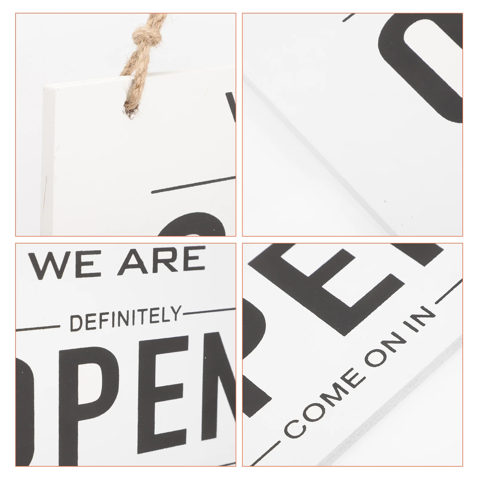 

Wooden Sign Business Door Double Office Door Christmas Decorations Sided Open Closed Store Signs Hanging Decor White Rope