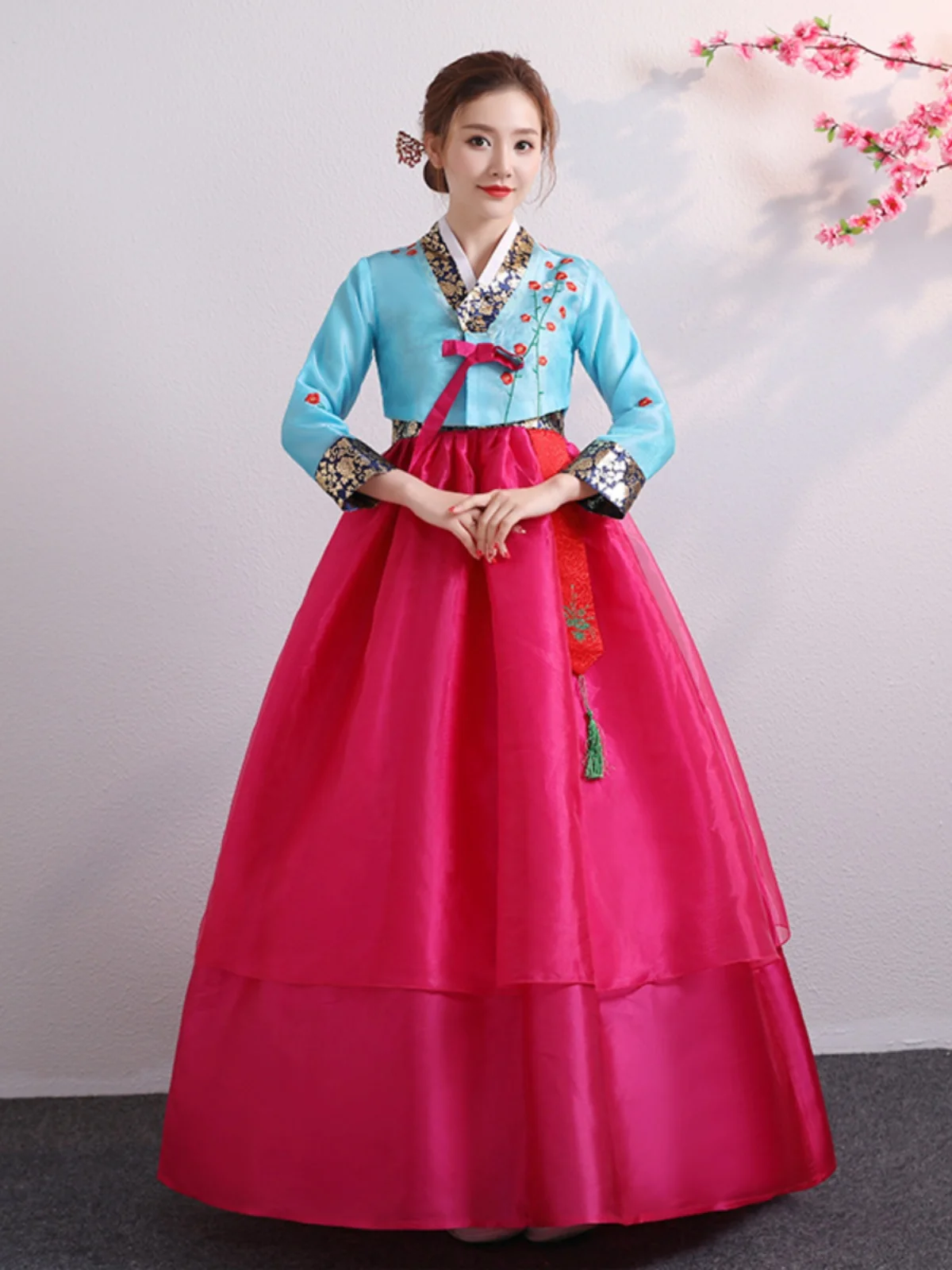 Woman Ancient Hanbok Dress for Stage Performance Korea Palace Costume Wedding Wedding Party Costume Minority Palace Dancewear