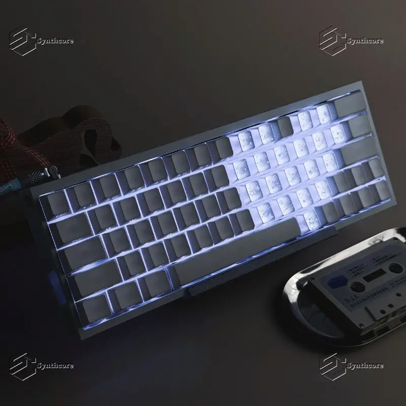 Love  Metallic Lacquer Keycaps Side Engraved Transparent keycaps Cherry Profile Magnetic Axis Mechanical Keyboard Wooting 21keys