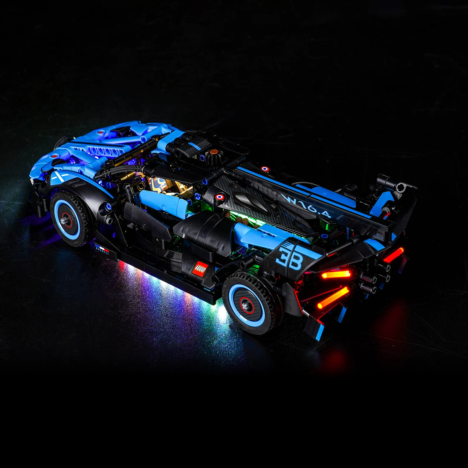 Lazishi LED Lighting For Diy 42162 Bugatti Bolide Agile Blue Building Blocks With Battery Case (Model Not Included)