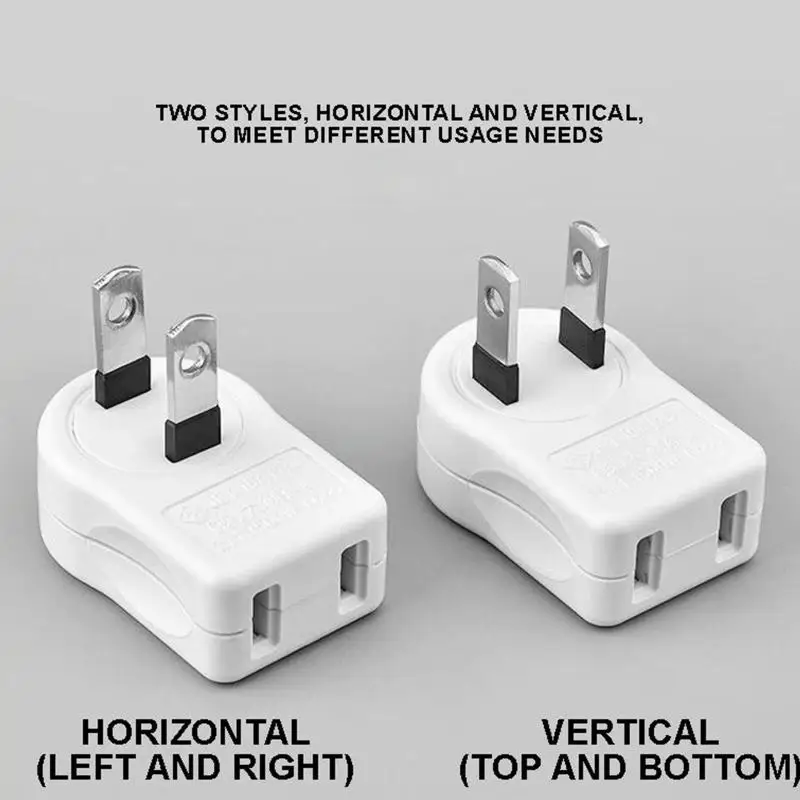 【S】1Pc 2Pin 90 Angle Rotatable Power Socket Plug Adapter Foldable Travel Aadapters Power Converter Plug Electrical Socket