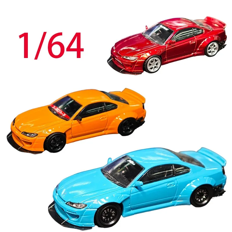 

SW литой под давлением масштаб 1/64 модель автомобиля Nissan из сплава Nissan Slivia S15 Rocket Rabbit игровые транспортные средства игрушки для мальчиков оригинальная коллекция коробок
