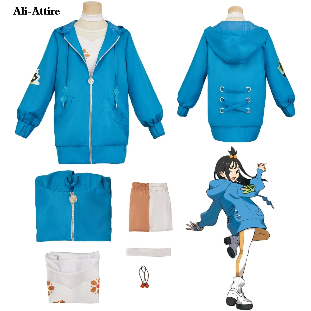 

Аниме мультфильм легенда Z to A косплей Лида синяя верхняя одежда для женщин вечерние маскировка ролевая игра Хэллоуин карнавальный наряд костюмы